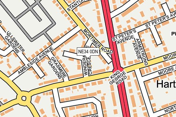 NE34 0DN map - OS OpenMap – Local (Ordnance Survey)