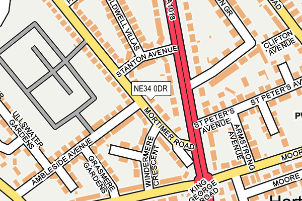NE34 0DR map - OS OpenMap – Local (Ordnance Survey)