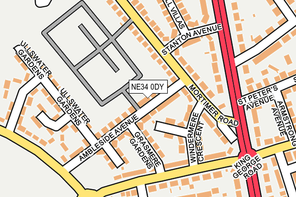 NE34 0DY map - OS OpenMap – Local (Ordnance Survey)
