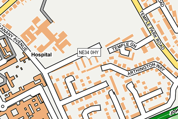 NE34 0HY map - OS OpenMap – Local (Ordnance Survey)