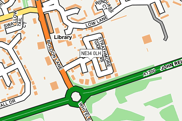 NE34 0LH map - OS OpenMap – Local (Ordnance Survey)