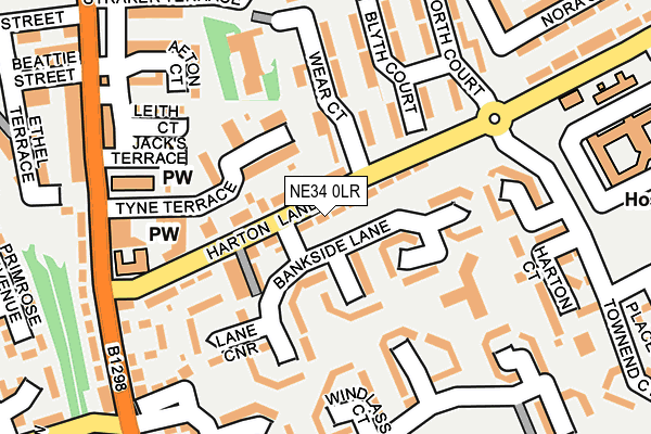 NE34 0LR map - OS OpenMap – Local (Ordnance Survey)