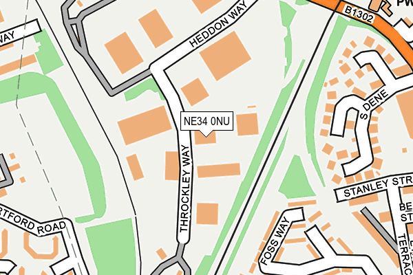 NE34 0NU map - OS OpenMap – Local (Ordnance Survey)