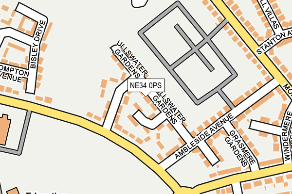 NE34 0PS map - OS OpenMap – Local (Ordnance Survey)