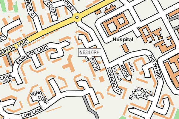 NE34 0RH map - OS OpenMap – Local (Ordnance Survey)