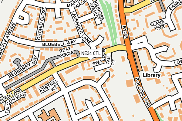 NE34 0TL map - OS OpenMap – Local (Ordnance Survey)