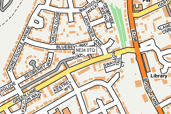 NE34 0TQ map - OS OpenMap – Local (Ordnance Survey)
