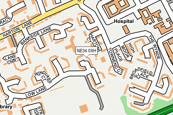 NE34 0XH map - OS OpenMap – Local (Ordnance Survey)