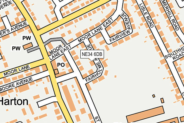 NE34 6DB map - OS OpenMap – Local (Ordnance Survey)