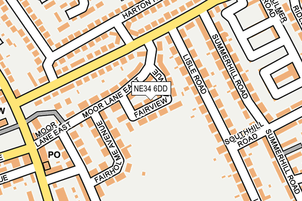 NE34 6DD map - OS OpenMap – Local (Ordnance Survey)
