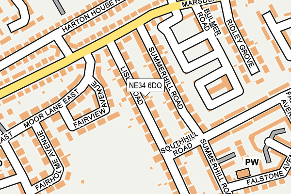 NE34 6DQ map - OS OpenMap – Local (Ordnance Survey)