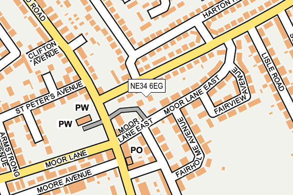 NE34 6EG map - OS OpenMap – Local (Ordnance Survey)