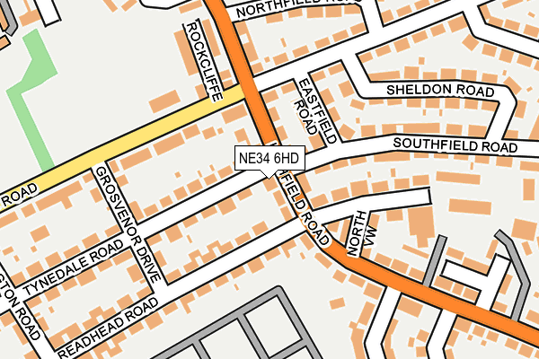 NE34 6HD map - OS OpenMap – Local (Ordnance Survey)