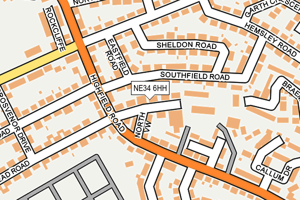 NE34 6HH map - OS OpenMap – Local (Ordnance Survey)