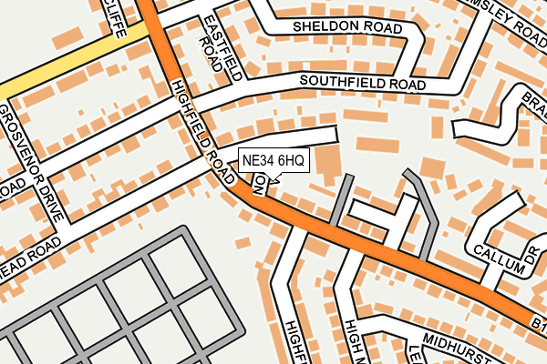 NE34 6HQ map - OS OpenMap – Local (Ordnance Survey)