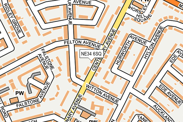 NE34 6SQ map - OS OpenMap – Local (Ordnance Survey)