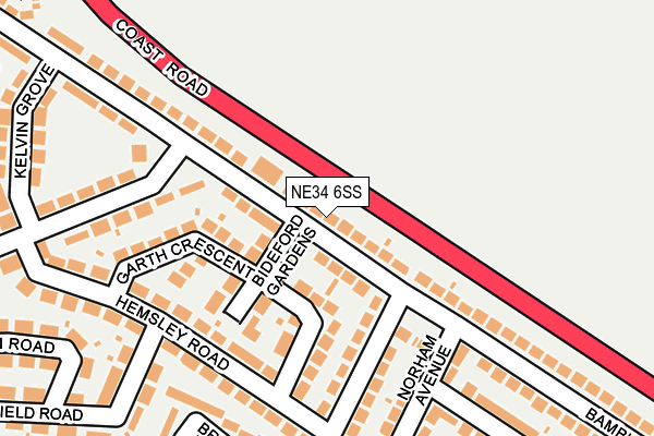 NE34 6SS map - OS OpenMap – Local (Ordnance Survey)
