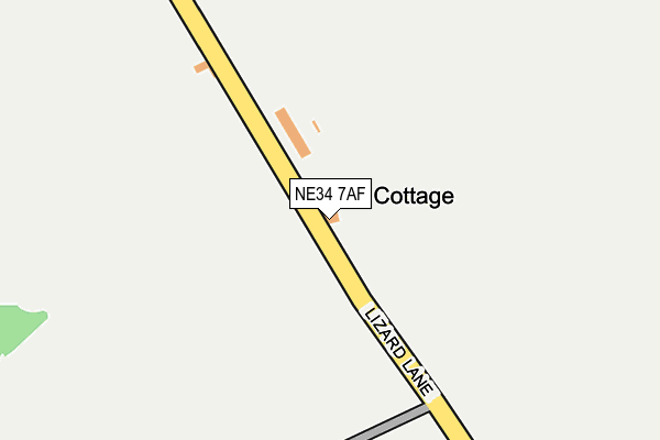 NE34 7AF map - OS OpenMap – Local (Ordnance Survey)