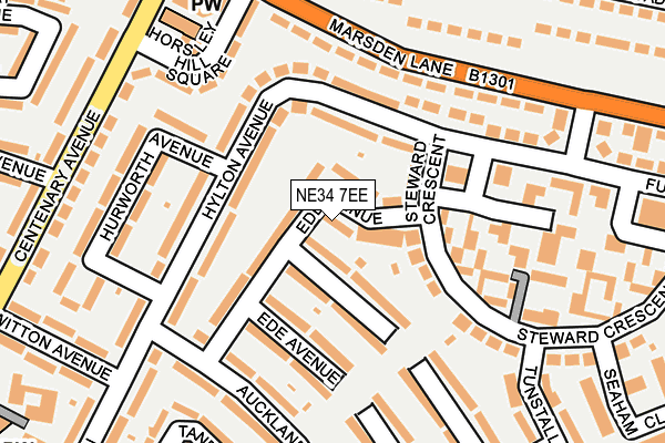 NE34 7EE map - OS OpenMap – Local (Ordnance Survey)