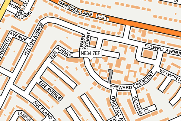 NE34 7EF map - OS OpenMap – Local (Ordnance Survey)
