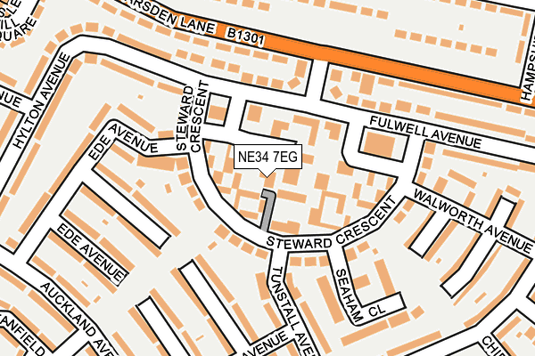 NE34 7EG map - OS OpenMap – Local (Ordnance Survey)