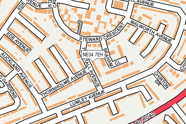 NE34 7EH map - OS OpenMap – Local (Ordnance Survey)