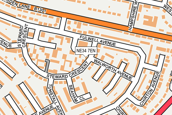 NE34 7EN map - OS OpenMap – Local (Ordnance Survey)