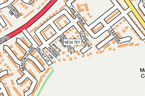 NE34 7EY map - OS OpenMap – Local (Ordnance Survey)