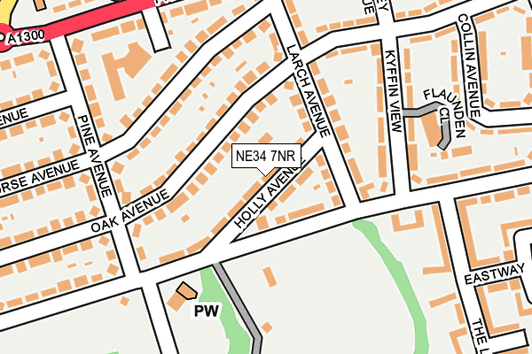 NE34 7NR map - OS OpenMap – Local (Ordnance Survey)