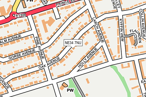 NE34 7NU map - OS OpenMap – Local (Ordnance Survey)
