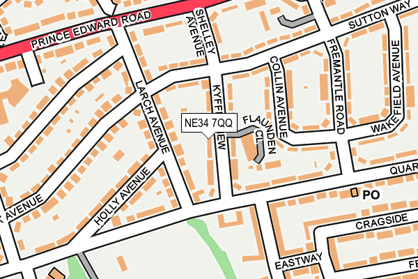 NE34 7QQ map - OS OpenMap – Local (Ordnance Survey)