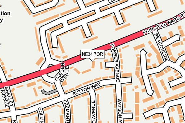 NE34 7QR map - OS OpenMap – Local (Ordnance Survey)