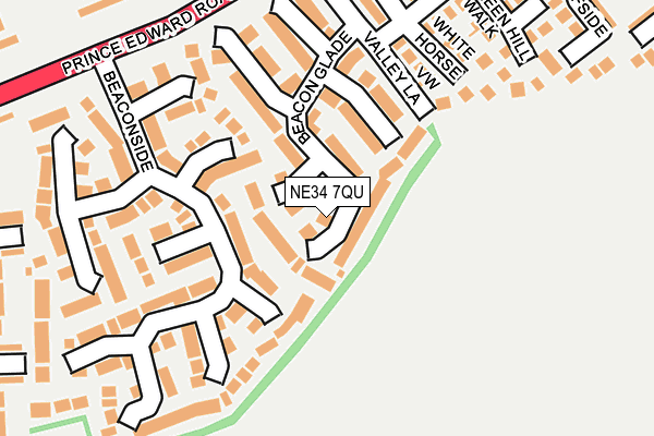 NE34 7QU map - OS OpenMap – Local (Ordnance Survey)