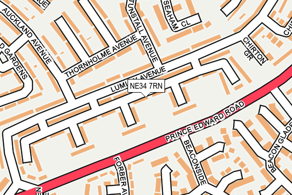 NE34 7RN map - OS OpenMap – Local (Ordnance Survey)