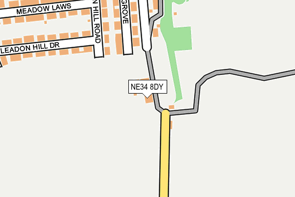 NE34 8DY map - OS OpenMap – Local (Ordnance Survey)