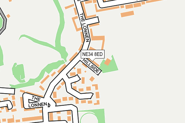 NE34 8ED map - OS OpenMap – Local (Ordnance Survey)