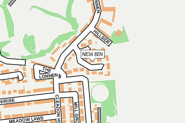 NE34 8EN map - OS OpenMap – Local (Ordnance Survey)