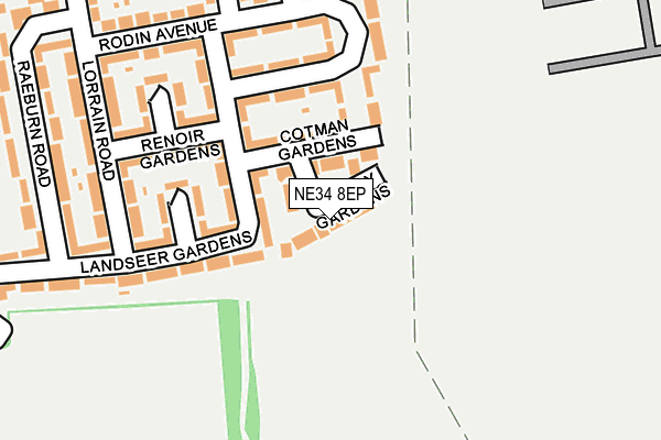 NE34 8EP map - OS OpenMap – Local (Ordnance Survey)