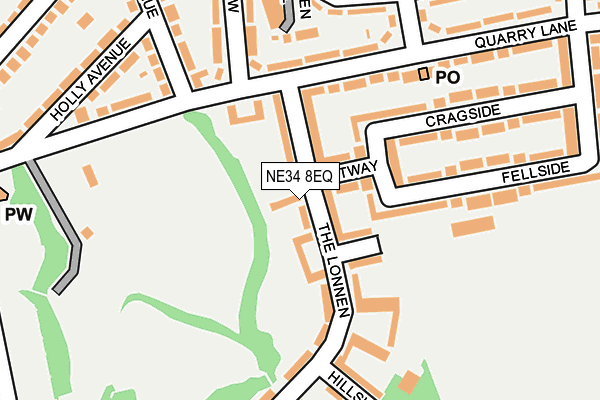 NE34 8EQ map - OS OpenMap – Local (Ordnance Survey)