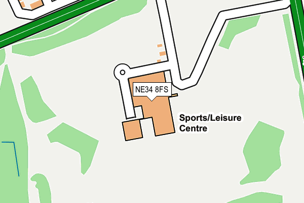 NE34 8FS map - OS OpenMap – Local (Ordnance Survey)