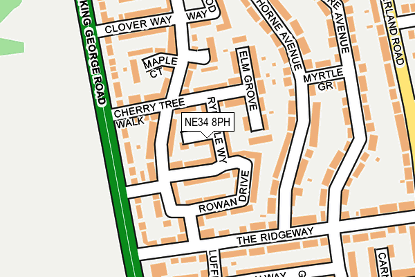 NE34 8PH map - OS OpenMap – Local (Ordnance Survey)
