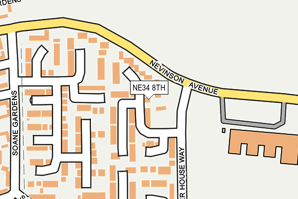 NE34 8TH map - OS OpenMap – Local (Ordnance Survey)