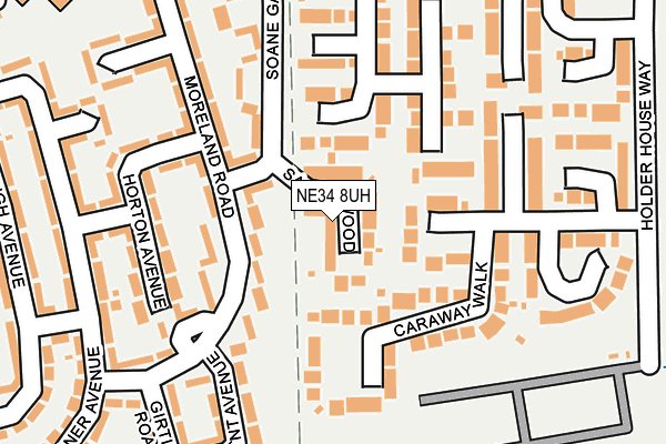 NE34 8UH map - OS OpenMap – Local (Ordnance Survey)