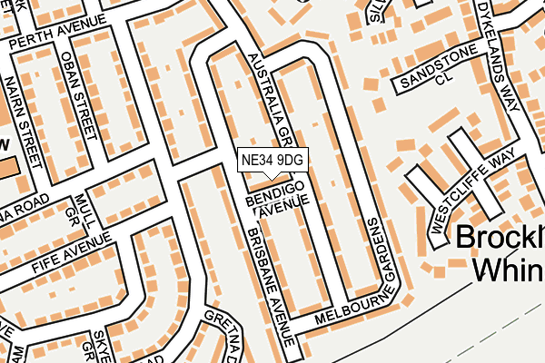 NE34 9DG map - OS OpenMap – Local (Ordnance Survey)