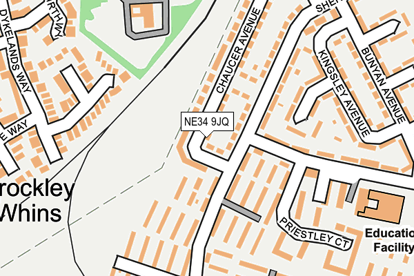 NE34 9JQ map - OS OpenMap – Local (Ordnance Survey)