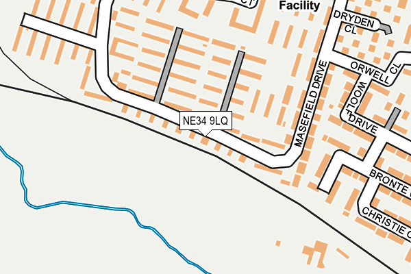 NE34 9LQ map - OS OpenMap – Local (Ordnance Survey)