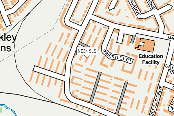 NE34 9LS map - OS OpenMap – Local (Ordnance Survey)