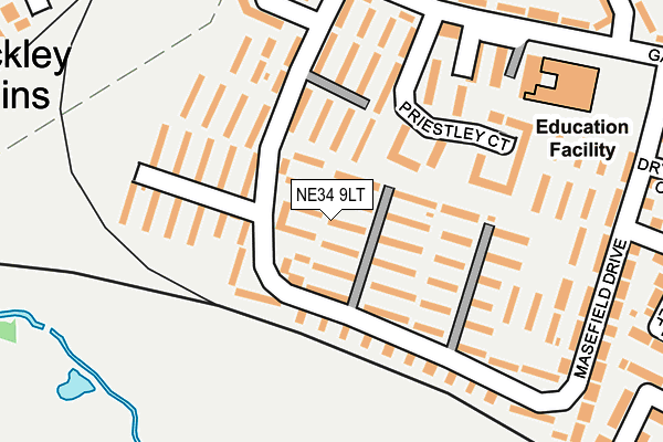 NE34 9LT map - OS OpenMap – Local (Ordnance Survey)