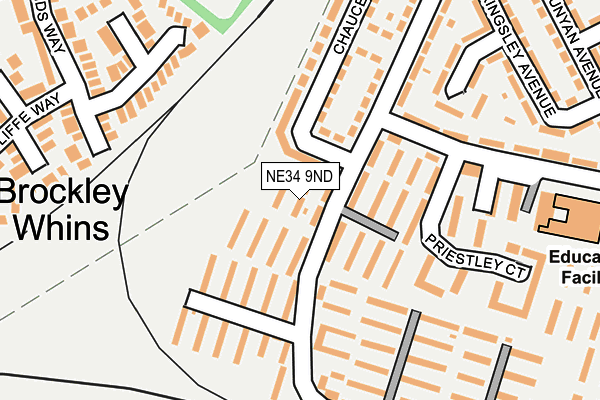 NE34 9ND map - OS OpenMap – Local (Ordnance Survey)