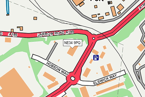 NE34 9PQ map - OS OpenMap – Local (Ordnance Survey)